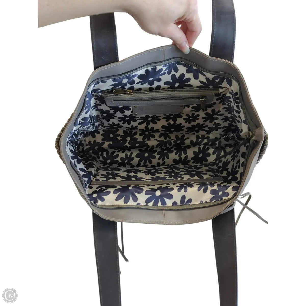 Handbag Leather By Clothes Mentor, Size: Large