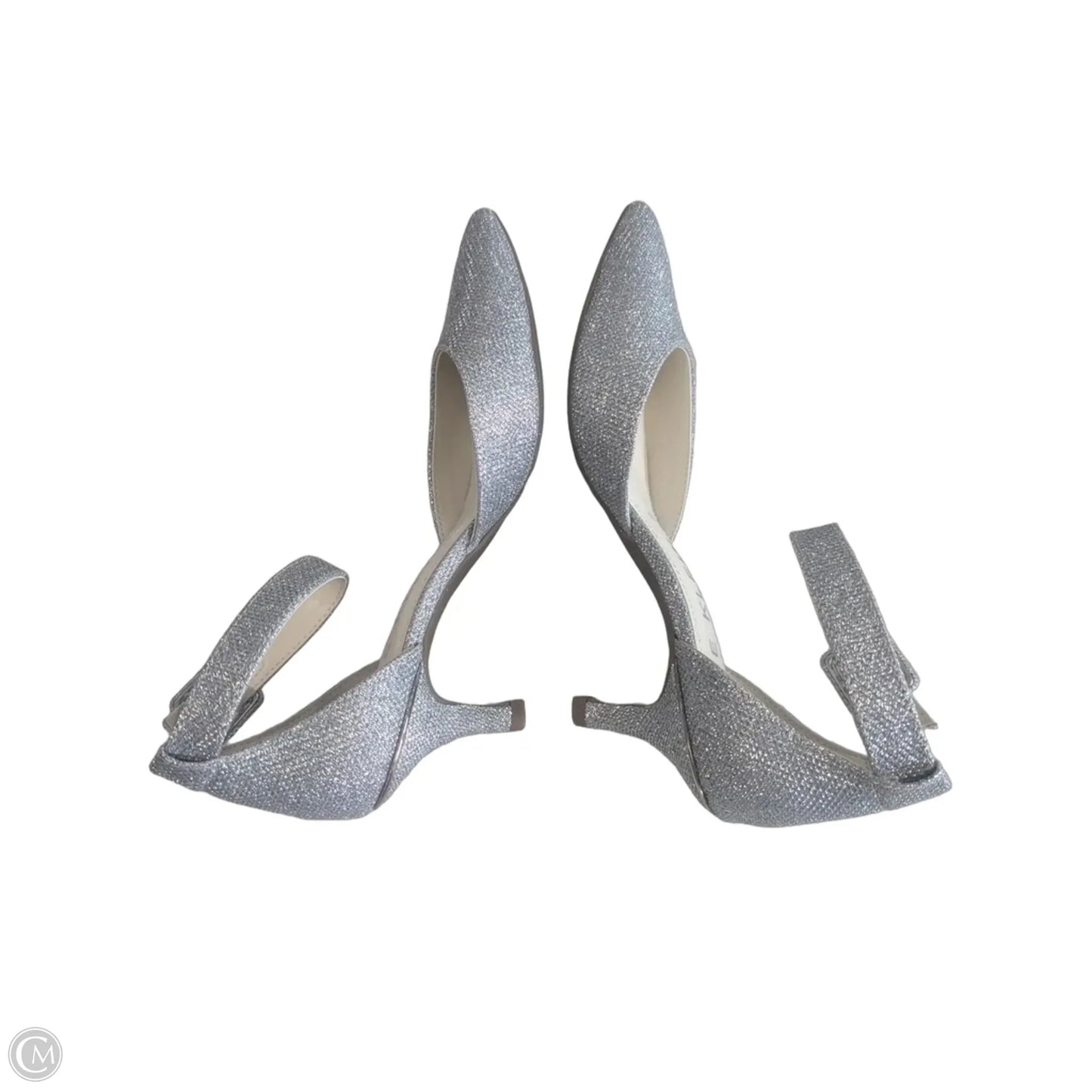 Shoes Heels Kitten By Anne Klein In Silver, Size: 6.5