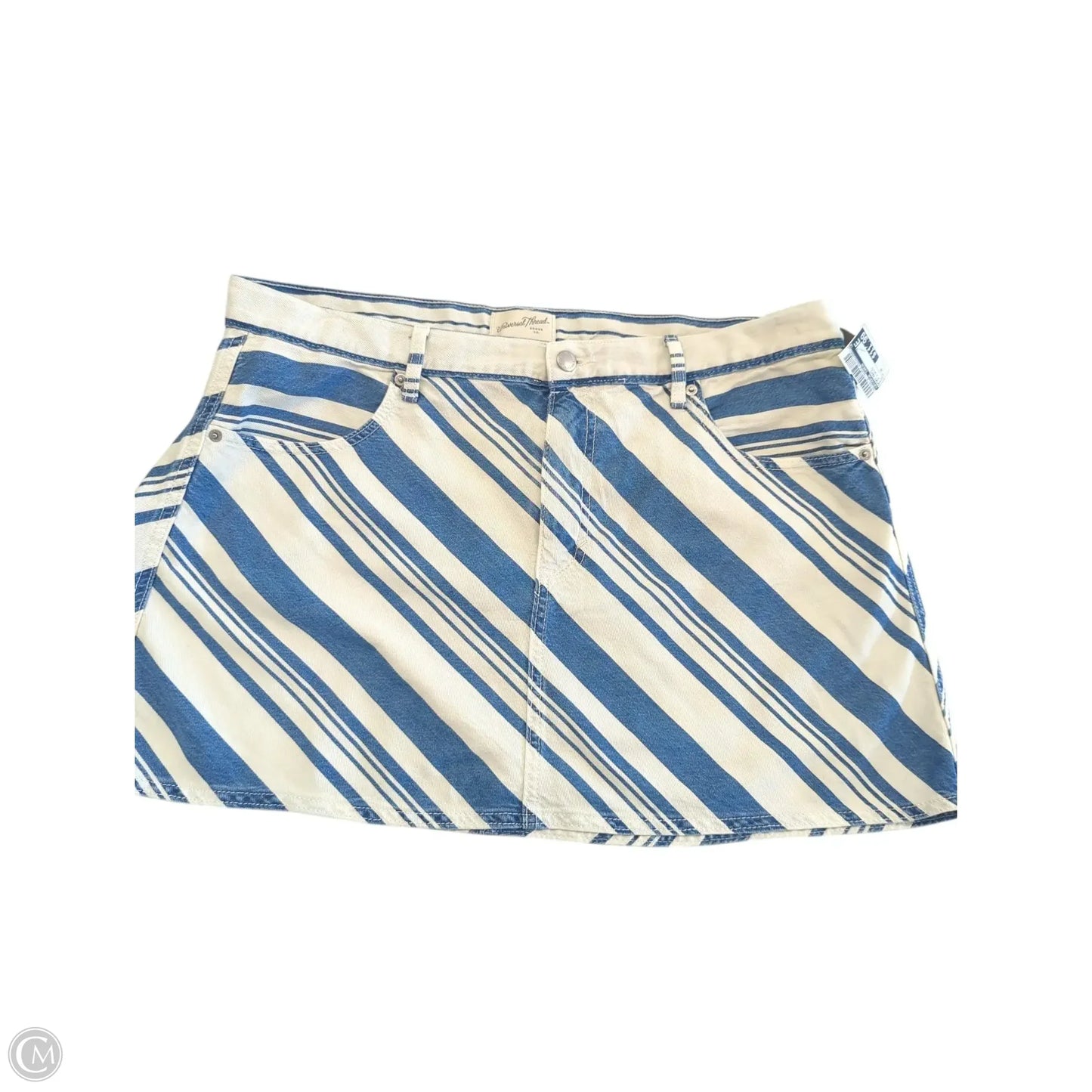 Skirt Maxi By Universal Thread In Blue & White, Size: 16