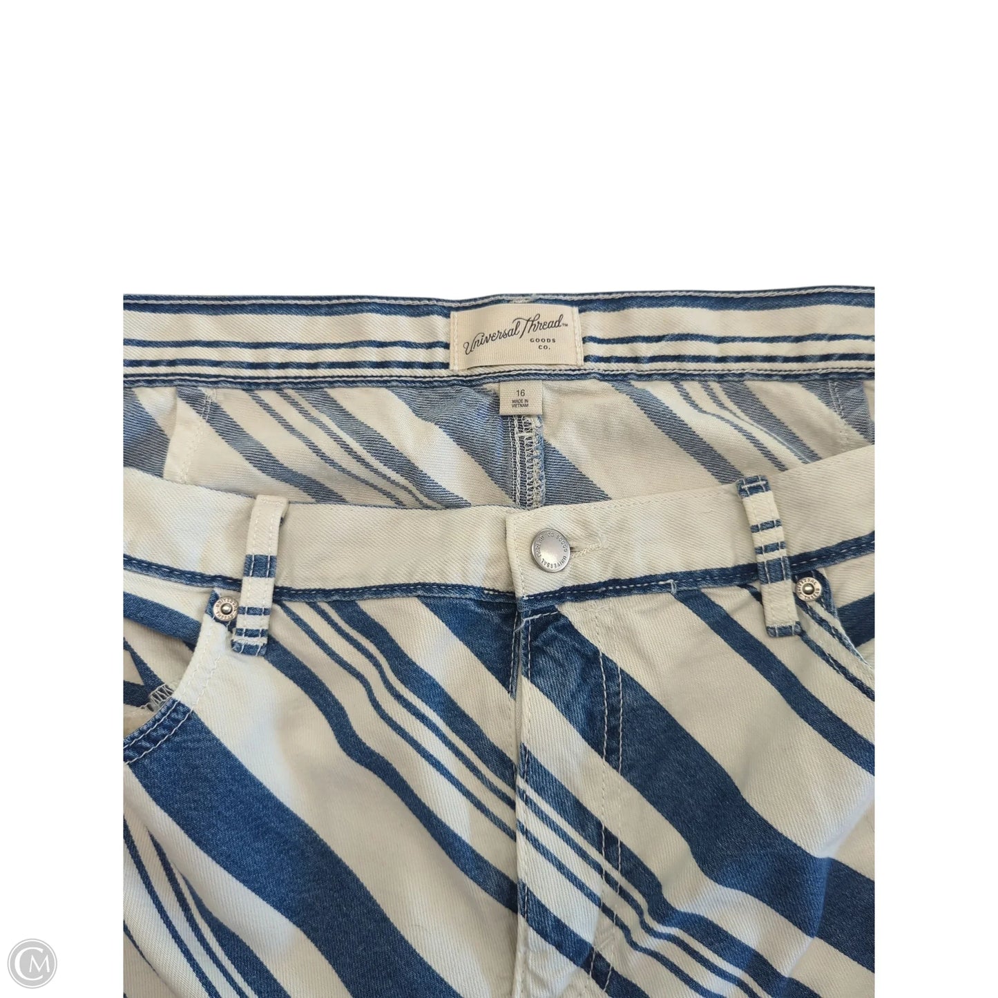 Skirt Maxi By Universal Thread In Blue & White, Size: 16