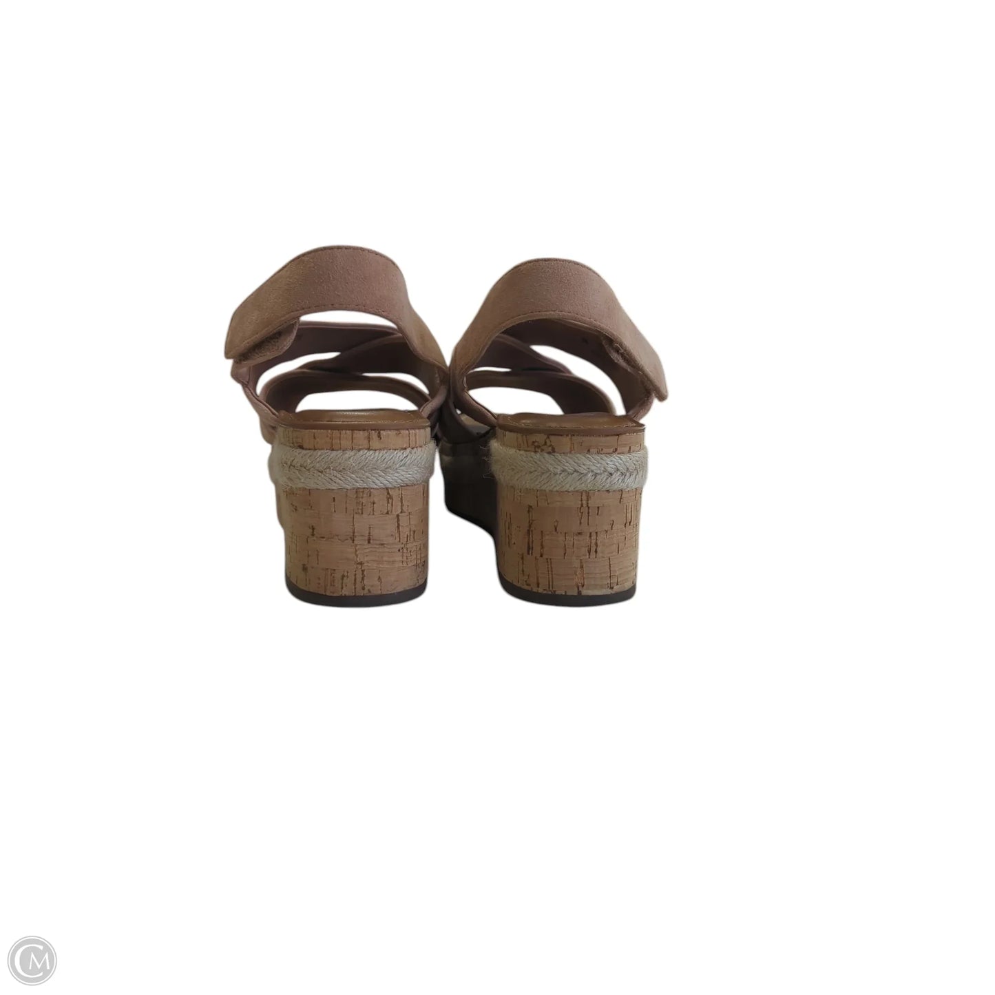 Sandals Heels Wedge By Franco Sarto In Tan, Size: 8