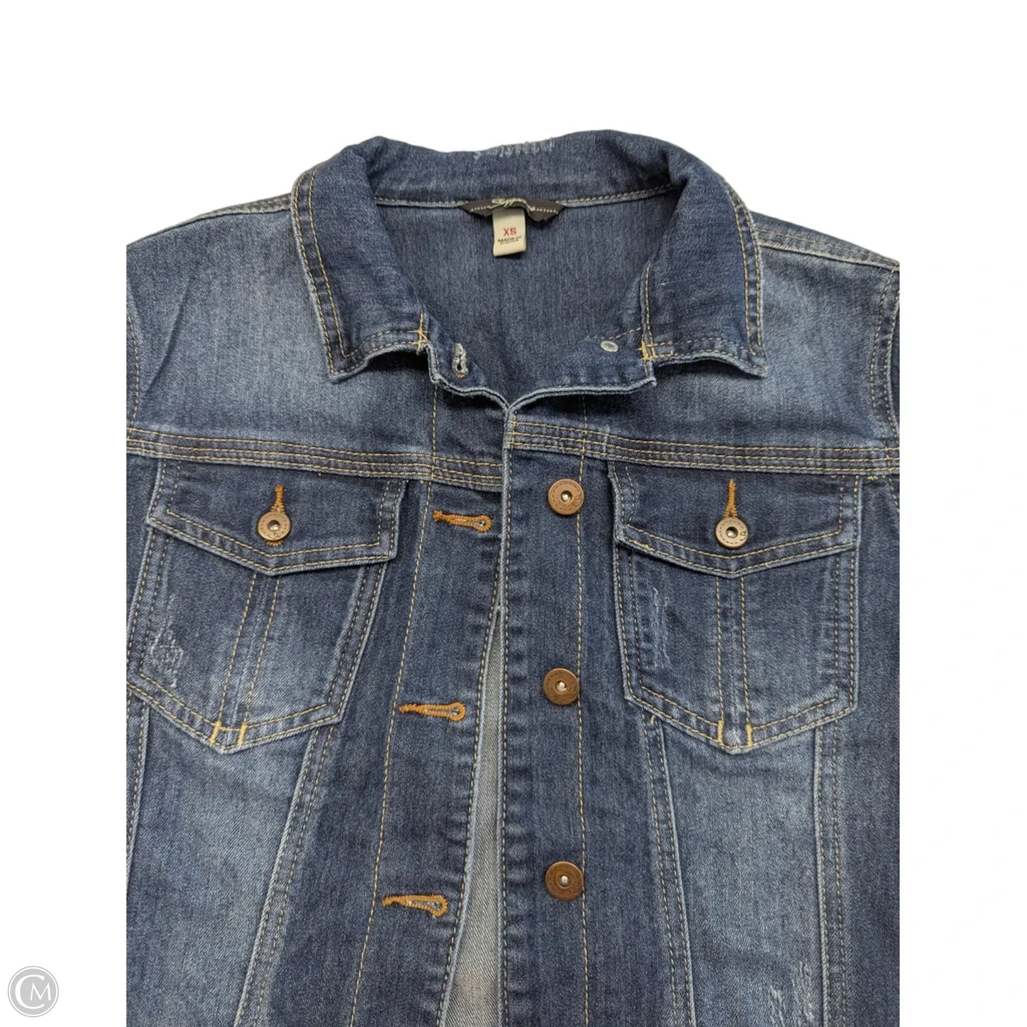 Jacket Denim By Supplies In Blue Denim, Size: Xs