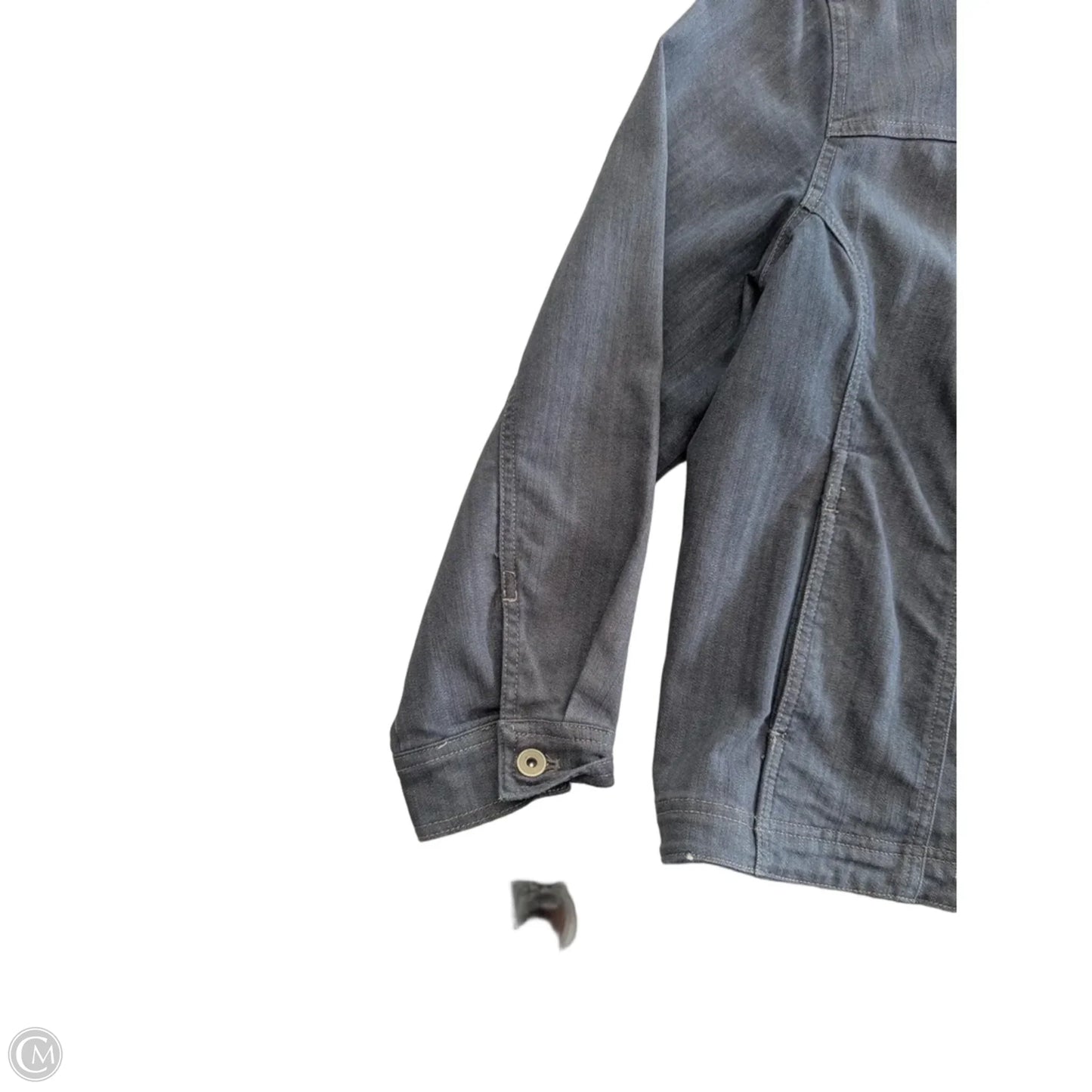 Jacket Denim By Denim And Company In Grey Denim, Size: 1x