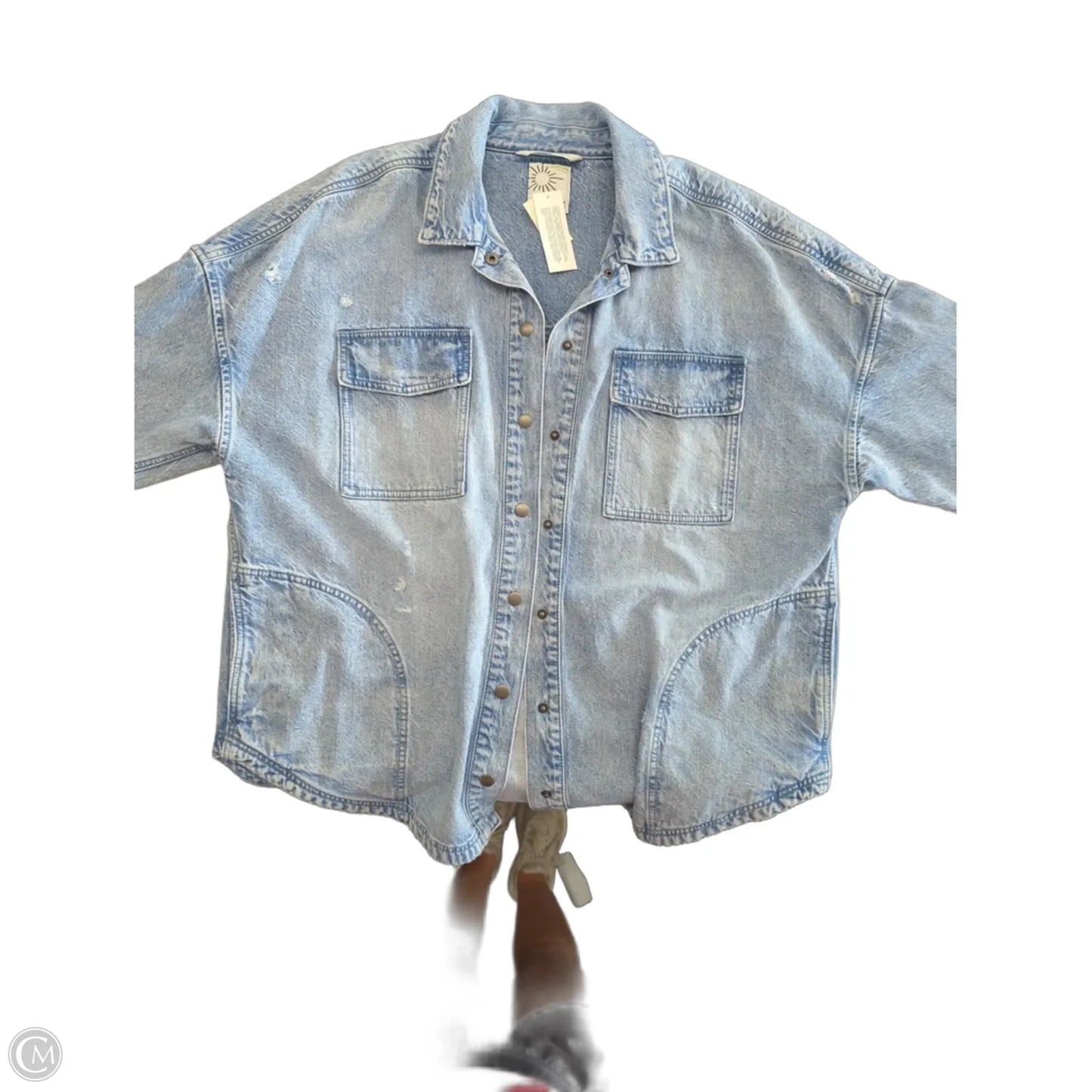 Jacket Denim By Aerie In Blue Denim, Size: L