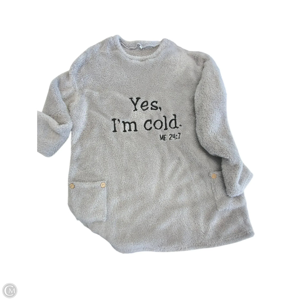 Sweater By Clothes Mentor In Grey, Size: Xl