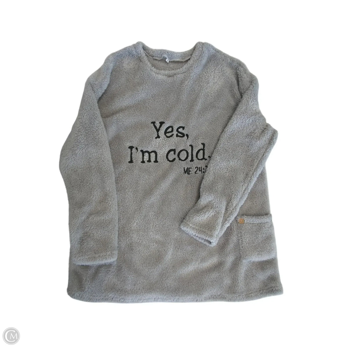 Sweater By Clothes Mentor In Grey, Size: Xl