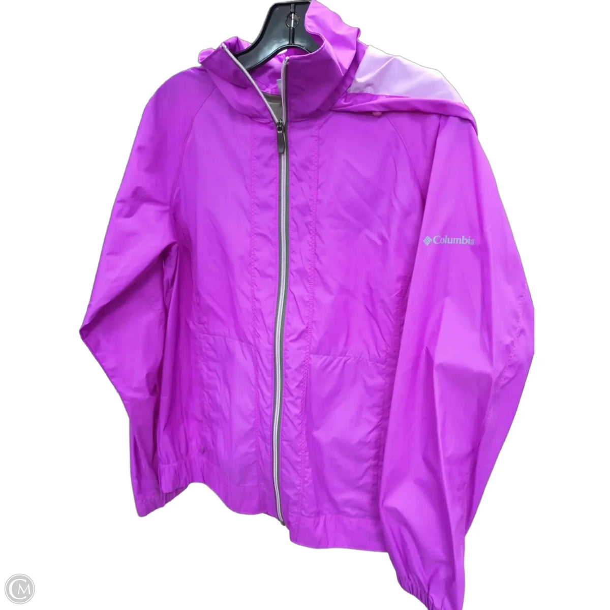 Jacket Windbreaker By Columbia In Purple, Size: M