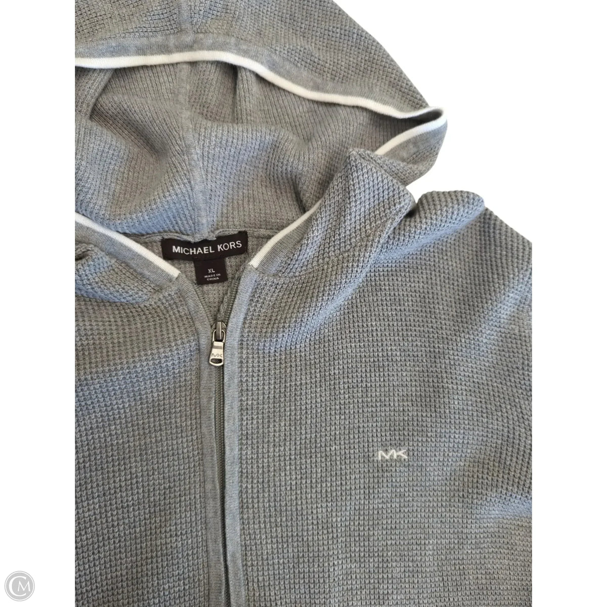 Athletic Jacket By Michael By Michael Kors In Grey, Size: Xl