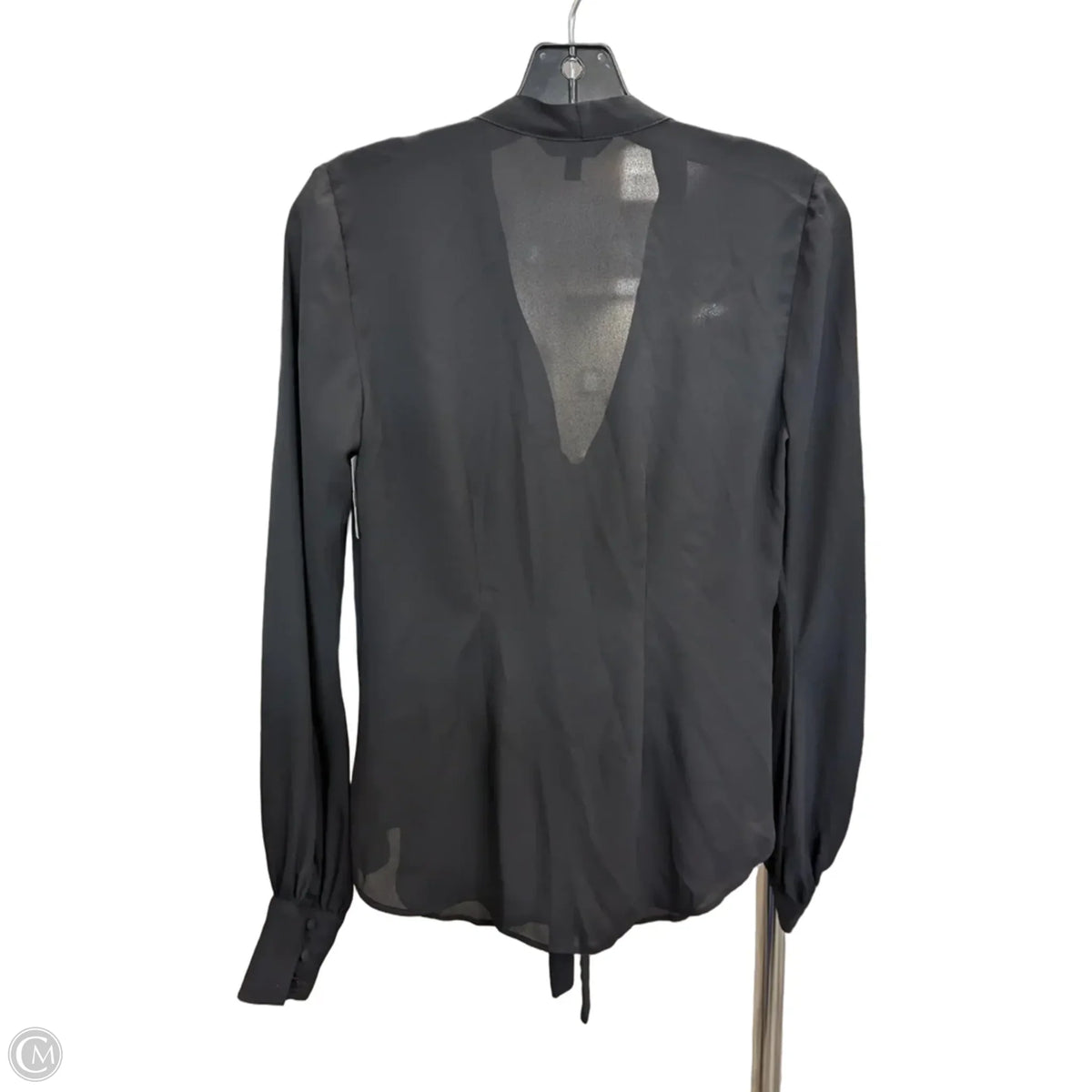 Blouse Long Sleeve By Express In Black, Size: S