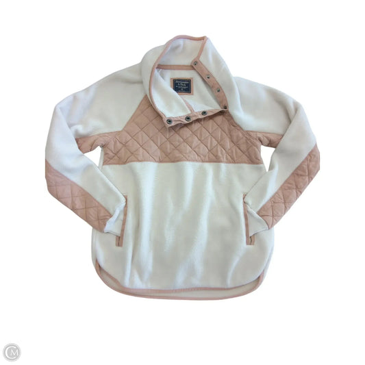 Sweatshirt Collar By Abercrombie And Fitch In Pink & White, Size: Xs