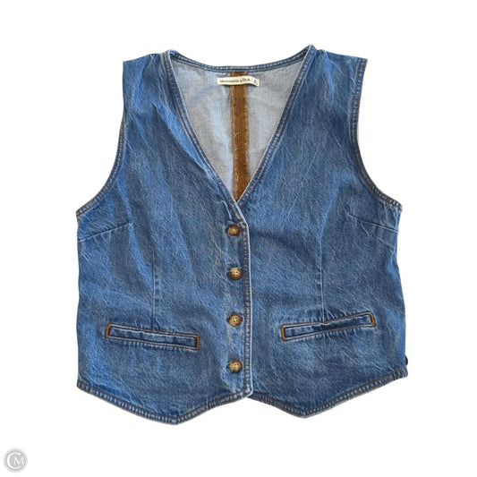 Vest Other By Abercrombie And Fitch In Blue Denim, Size: M