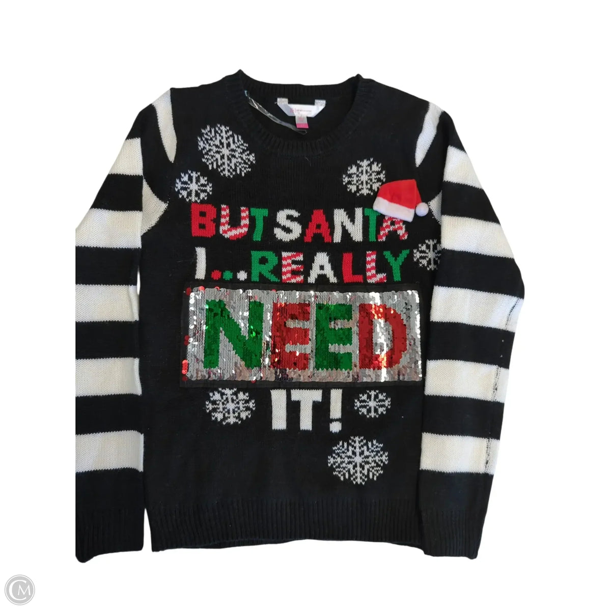 Sweater By No Boundaries In Green & Red, Size: S