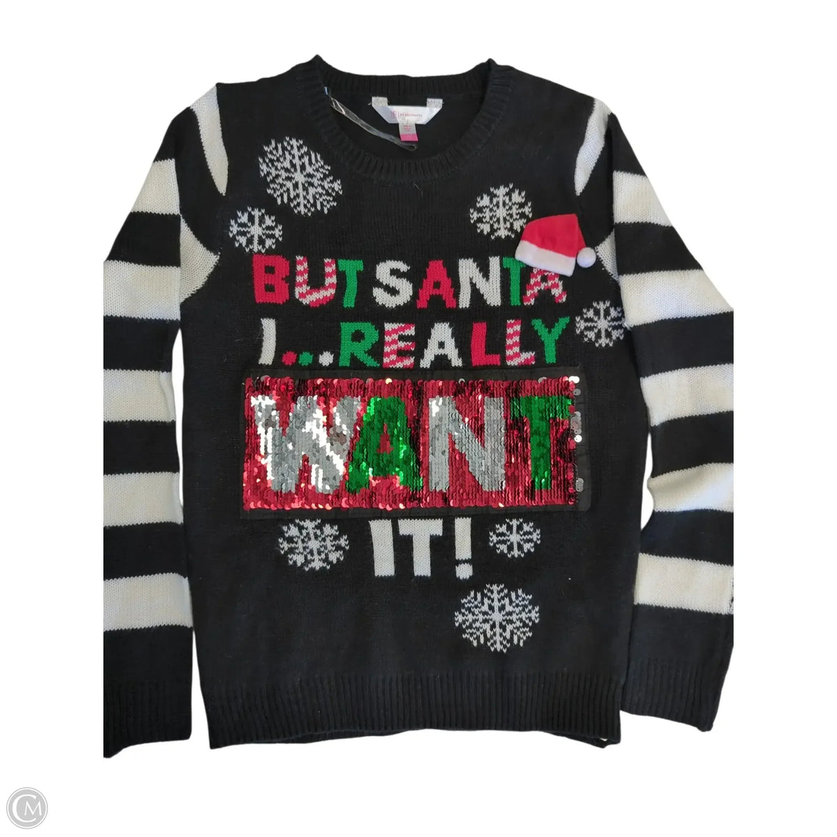 Sweater By No Boundaries In Green & Red, Size: S