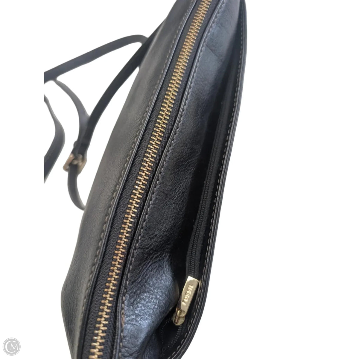Crossbody Leather By Fossil, Size: Medium
