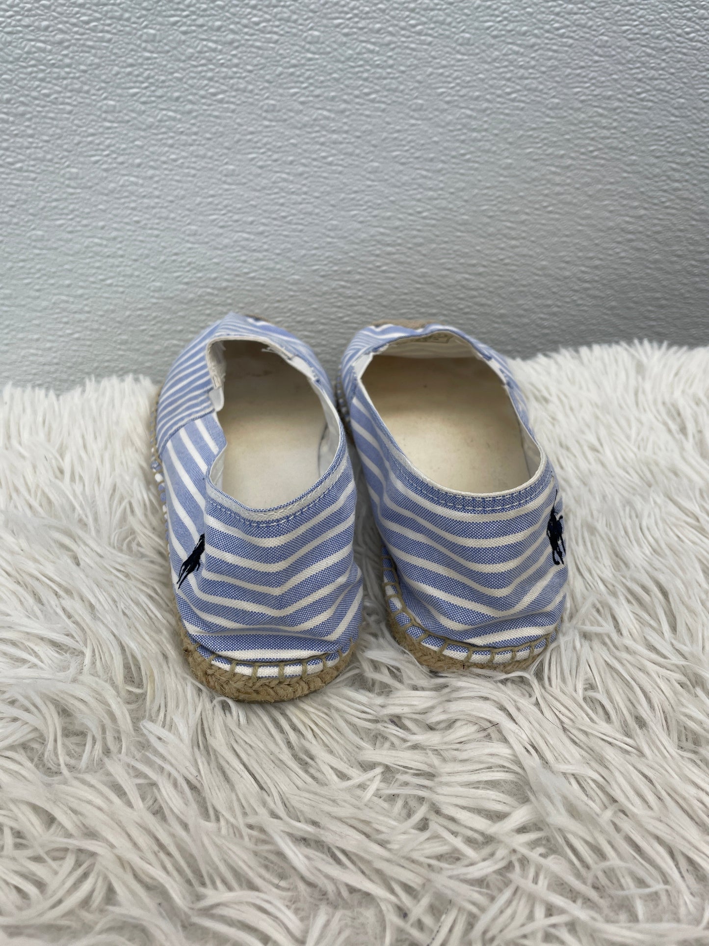 Blue White Shoes Flats Espadrille Polo Ralph Lauren, Size 7