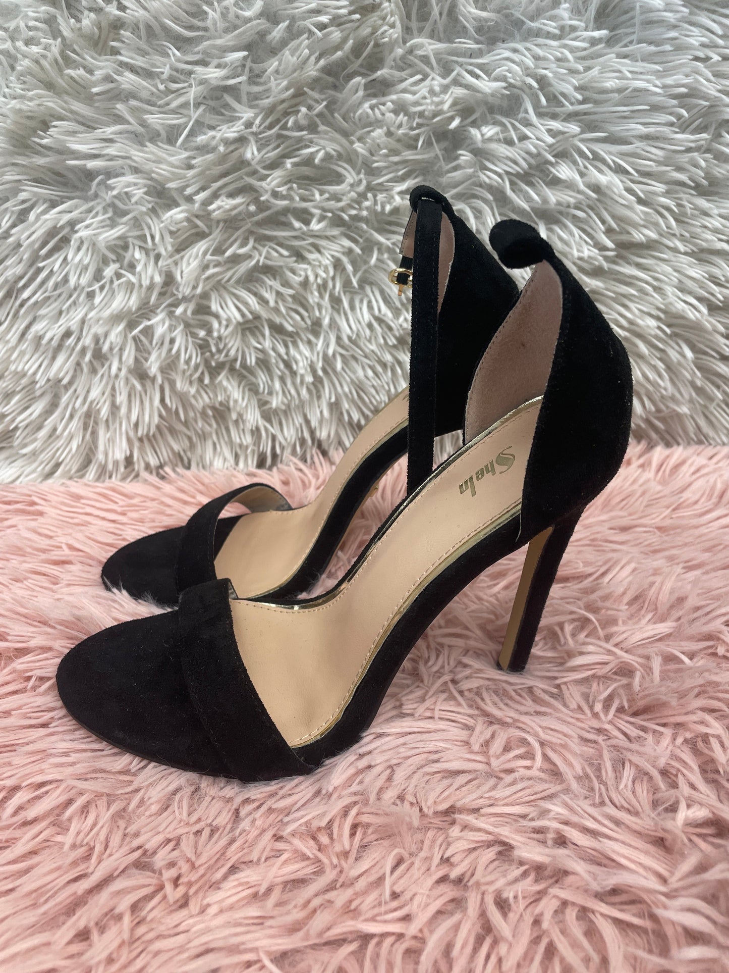 Black Shoes Heels Stiletto Shein, Size 6.5