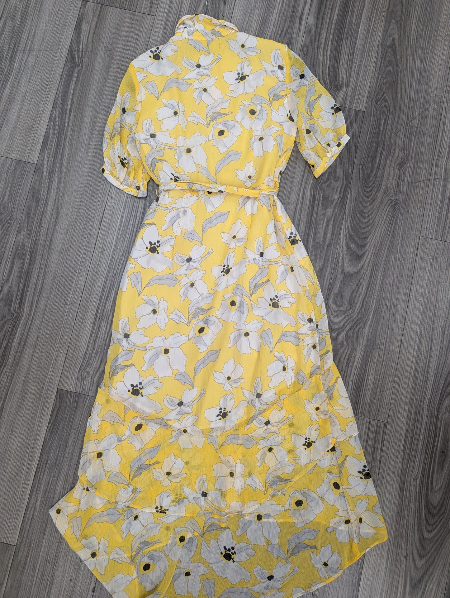 Dress Party Long By Banana Republic O In White Yellow, Size: 2petite