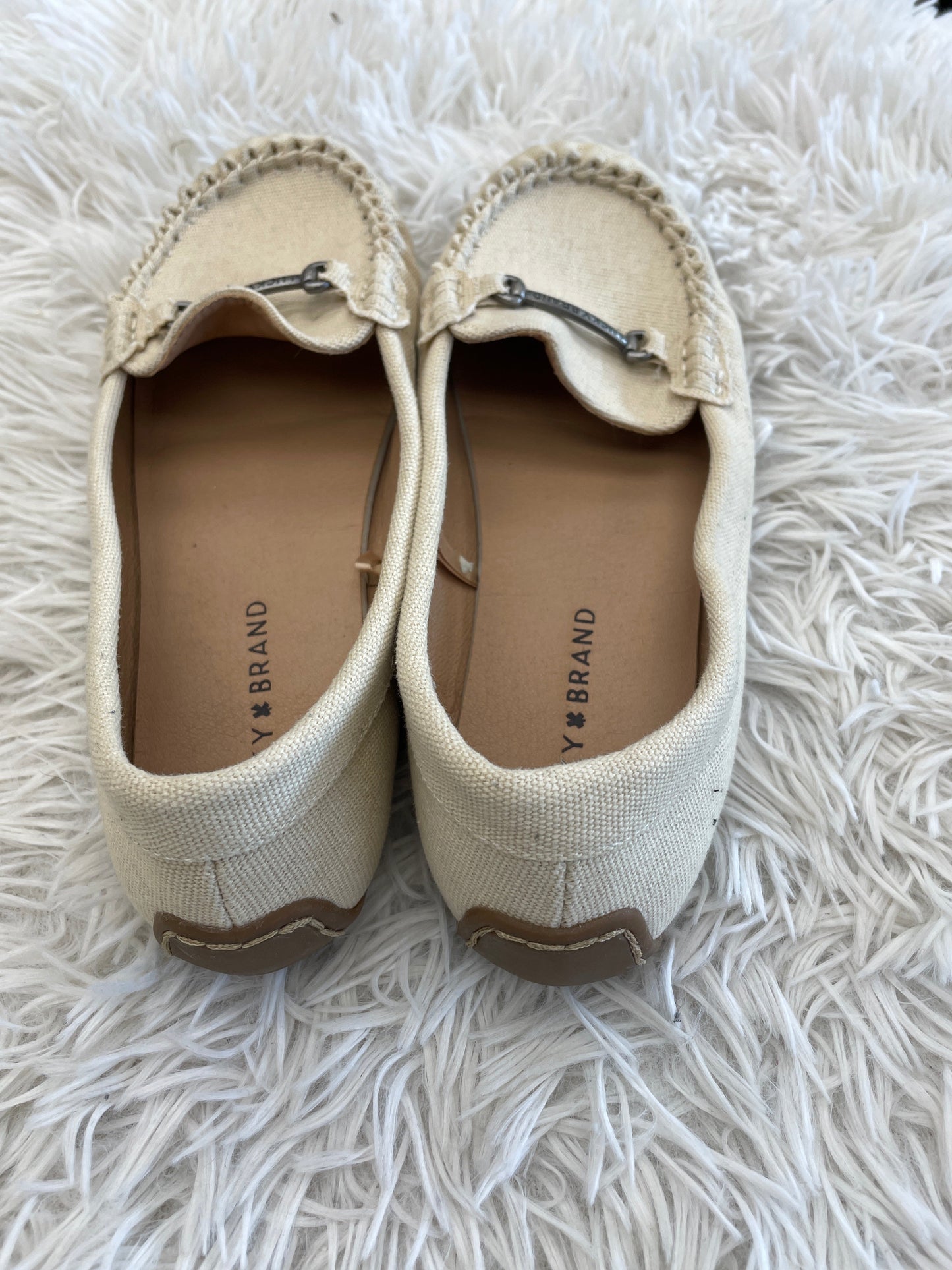 Ivory Shoes Flats Moccasin Lucky Brand, Size 7