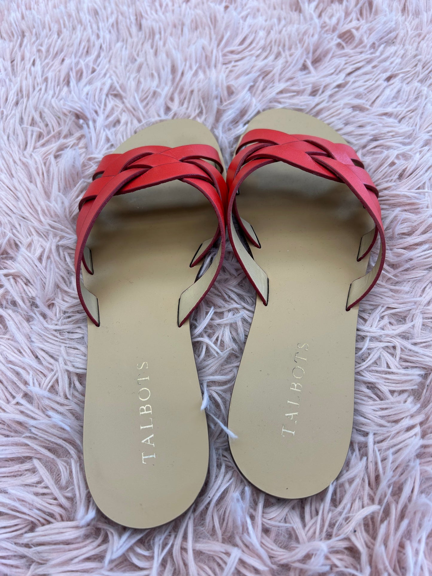 Sandals Flats By Talbots In Red, Size: 8