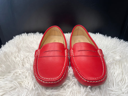 Red Shoes Flats Loafer Oxford Clothes Mentor, Size 10.5