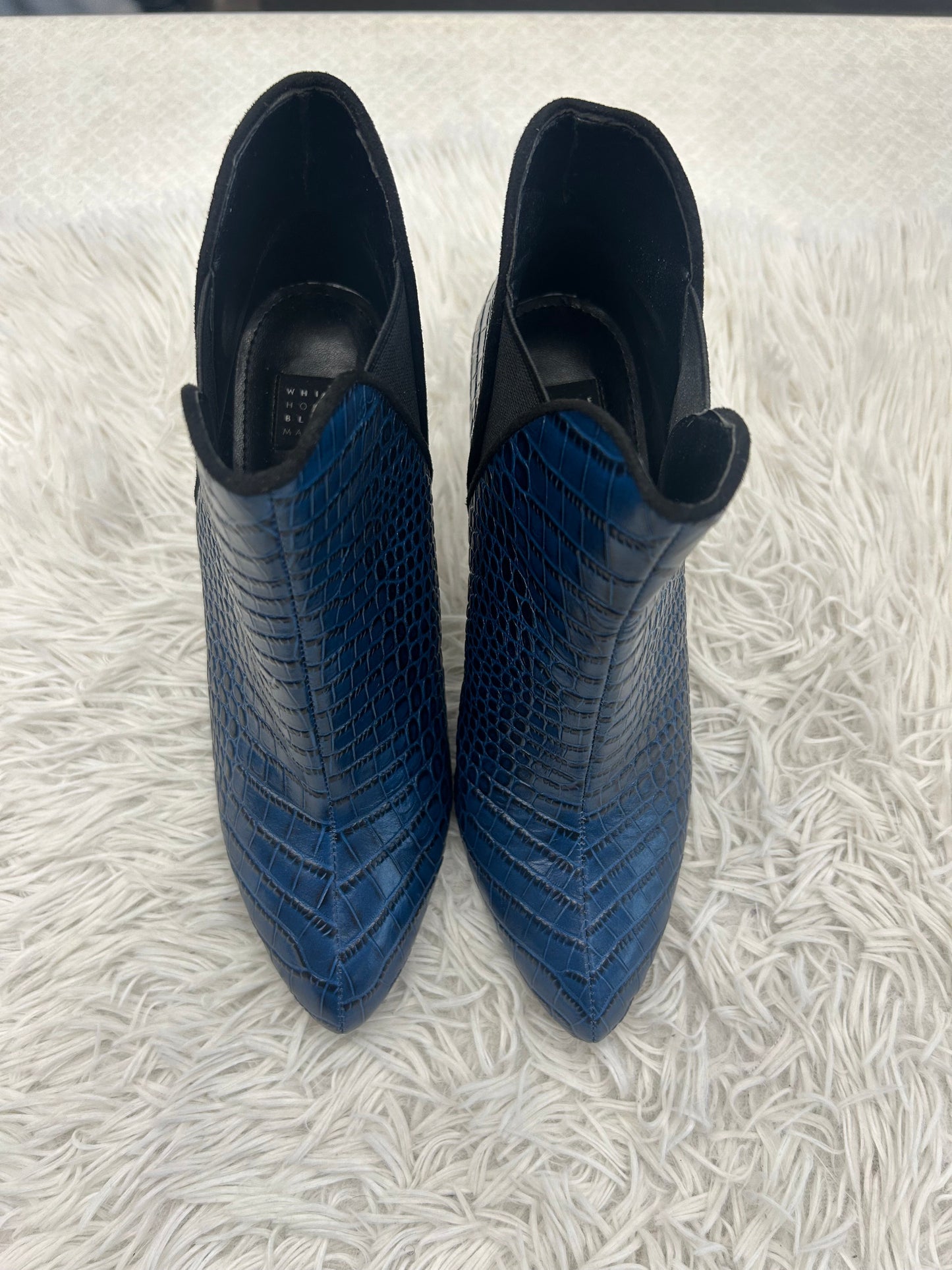 Boots Ankle Heels By White House Black Market In Blue Black, Size: 6.5