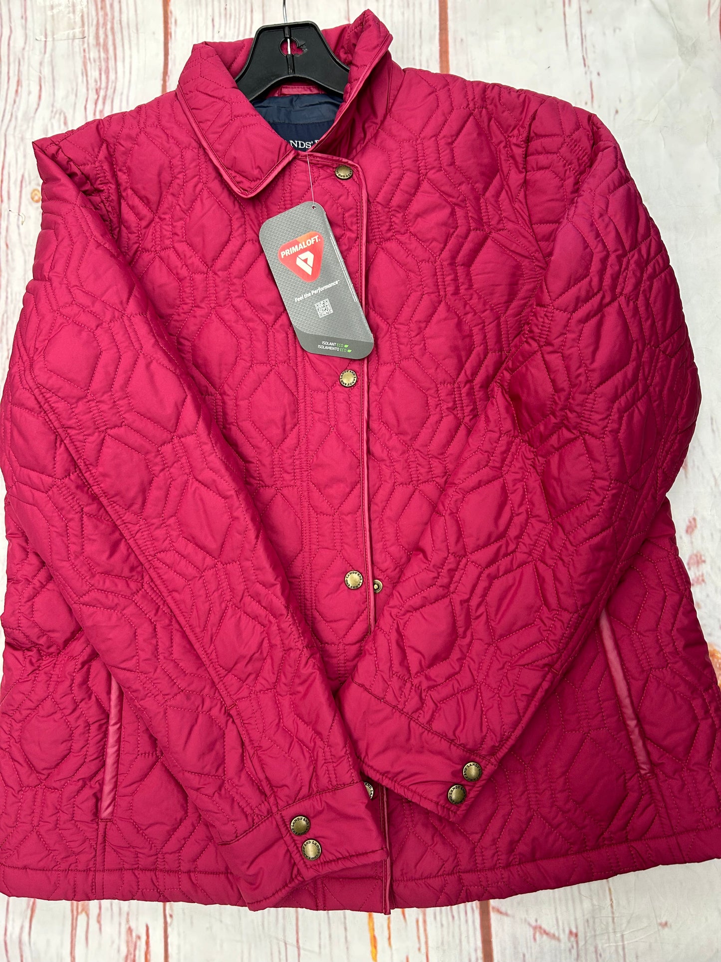 Jacket Puffer & Quilted By Lands End In Raspberry, Size: L