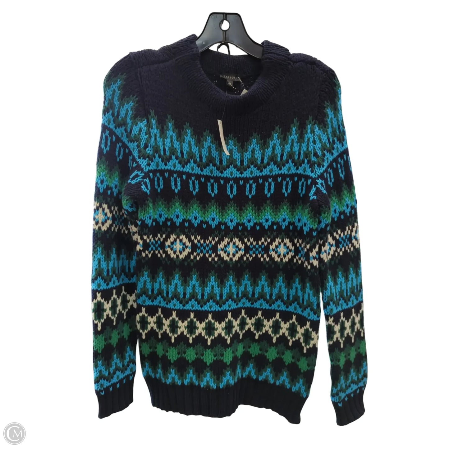 Sweater By Talbots In Blue & Green, Size: Xs