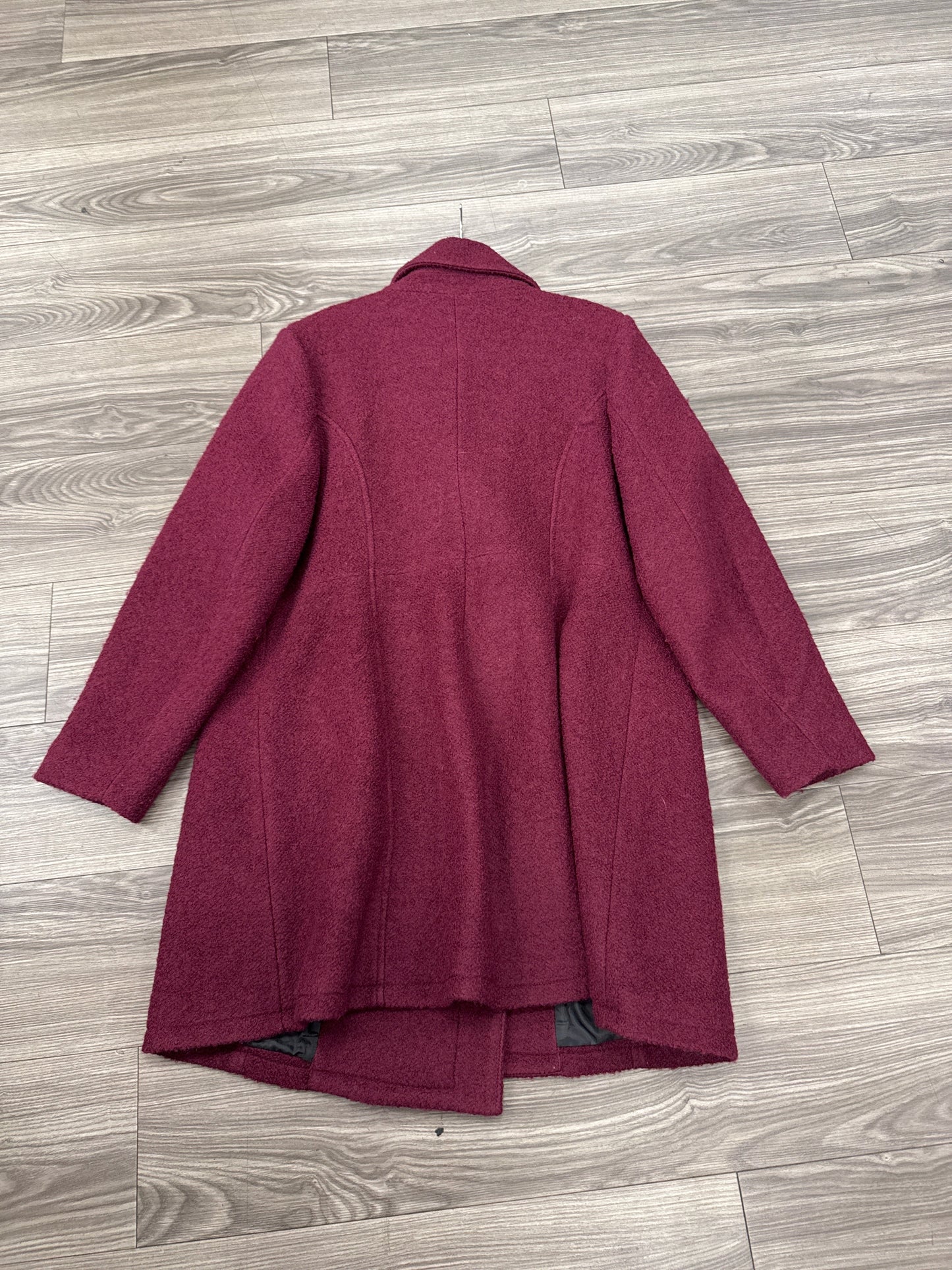 Coat Wool By Cj Banks In Maroon, Size: 1x