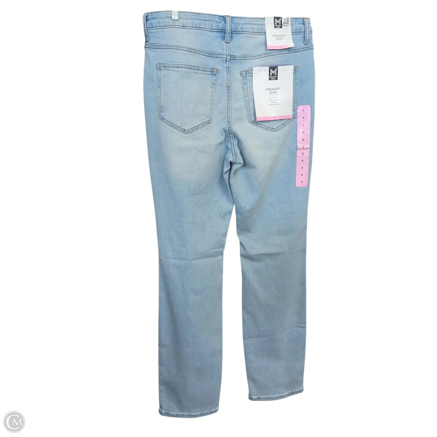 Jeans Straight By Members Mark In Blue Denim, Size: 6