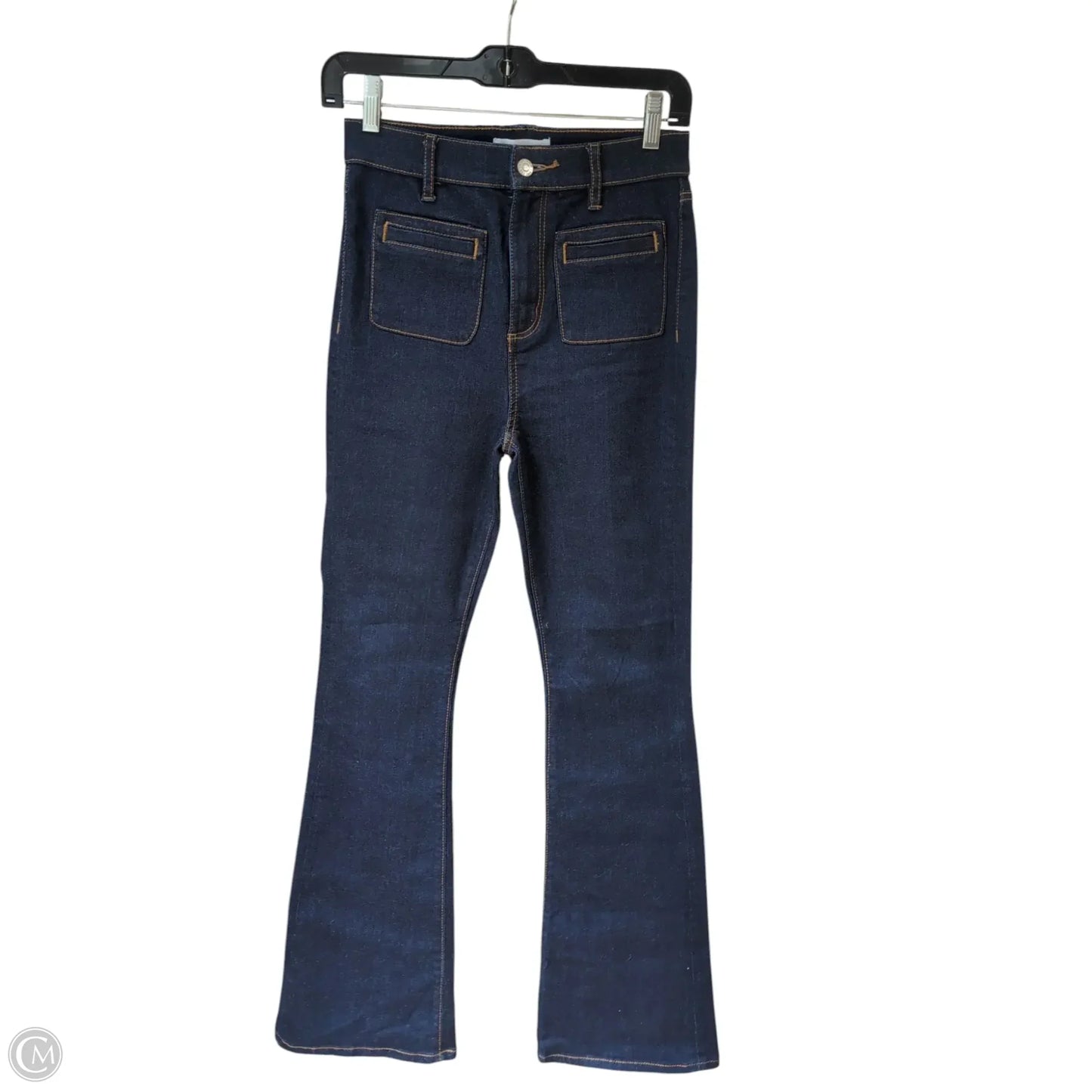 Jeans Flared By Loft In Blue Denim, Size: 0p