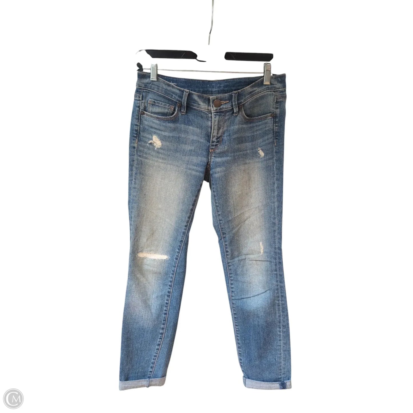 Jeans Straight By Loft In Blue Denim, Size: 0p