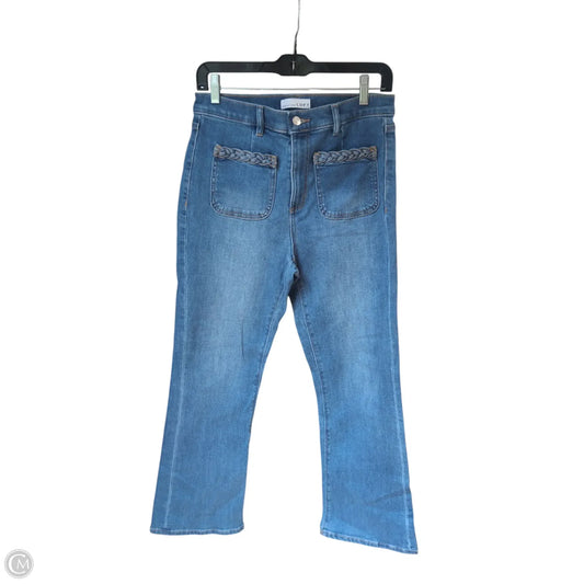 Jeans Straight By Loft In Blue Denim, Size: 4p