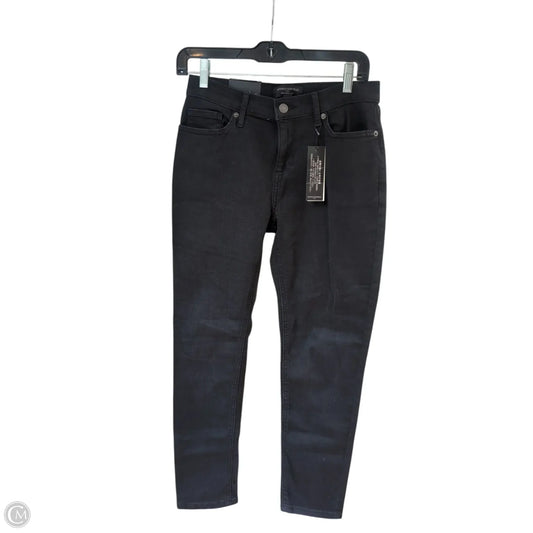 Jeans Skinny By Banana Republic In Black Denim, Size: 0p