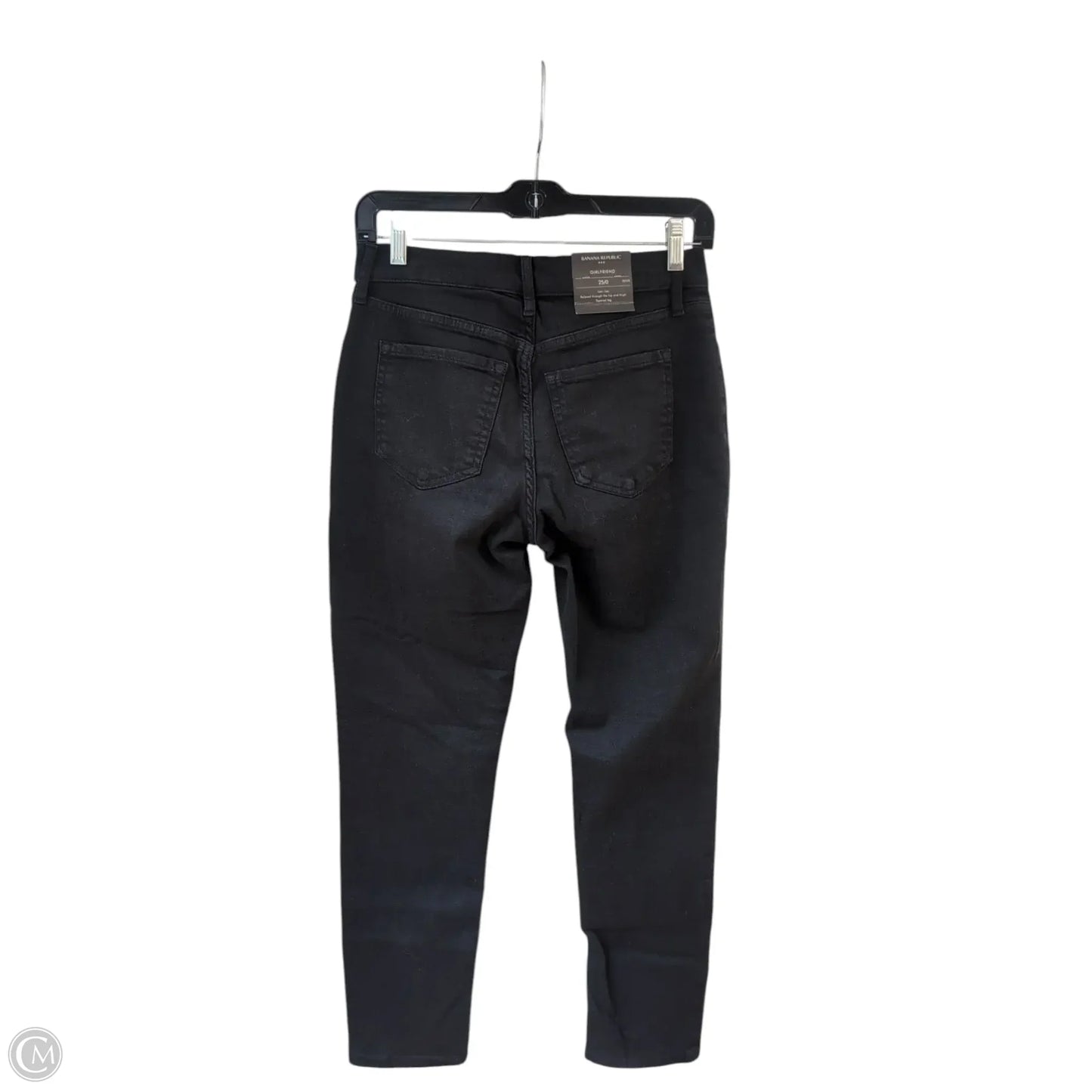 Jeans Skinny By Banana Republic In Black Denim, Size: 0p