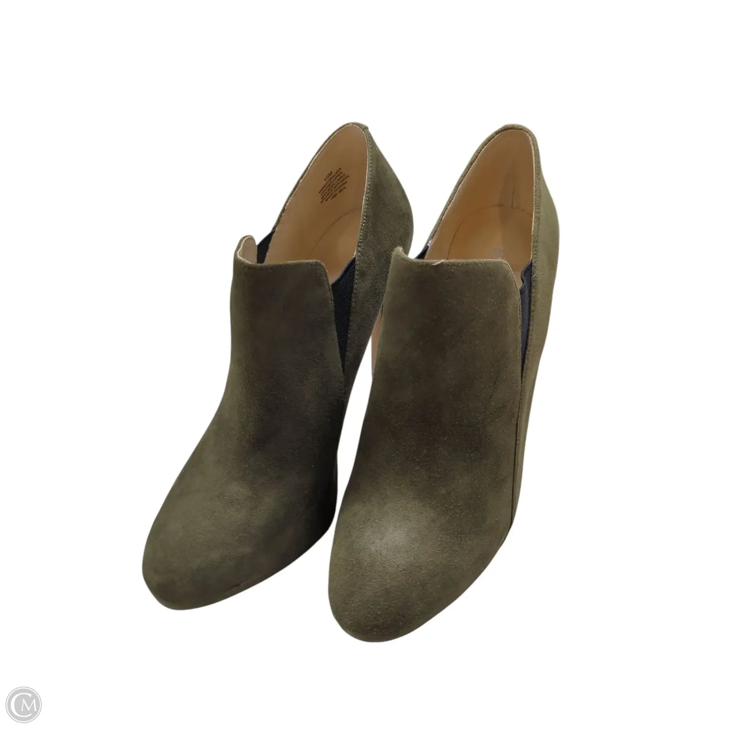 Boots Ankle Heels By Nine West In Green, Size: 10