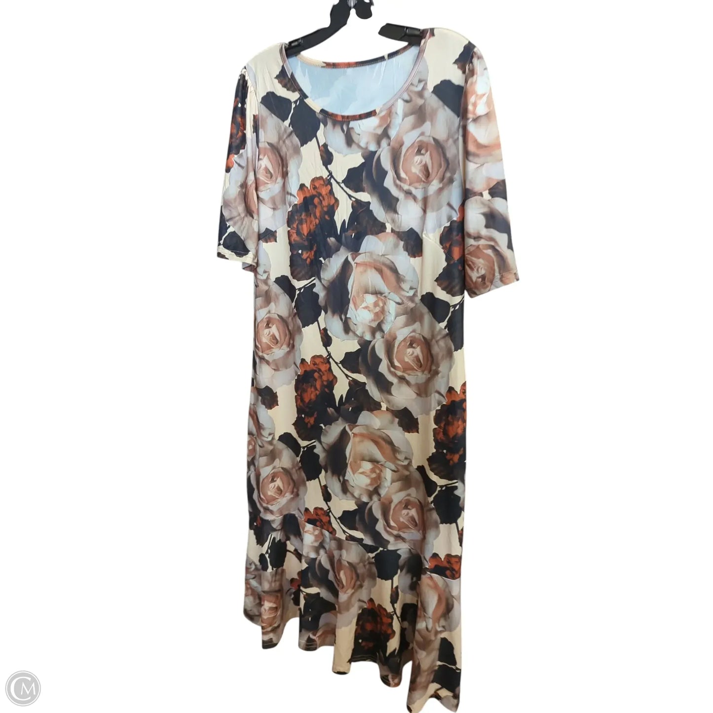 Dress Casual Short By Shein In Floral Print, Size: 1x