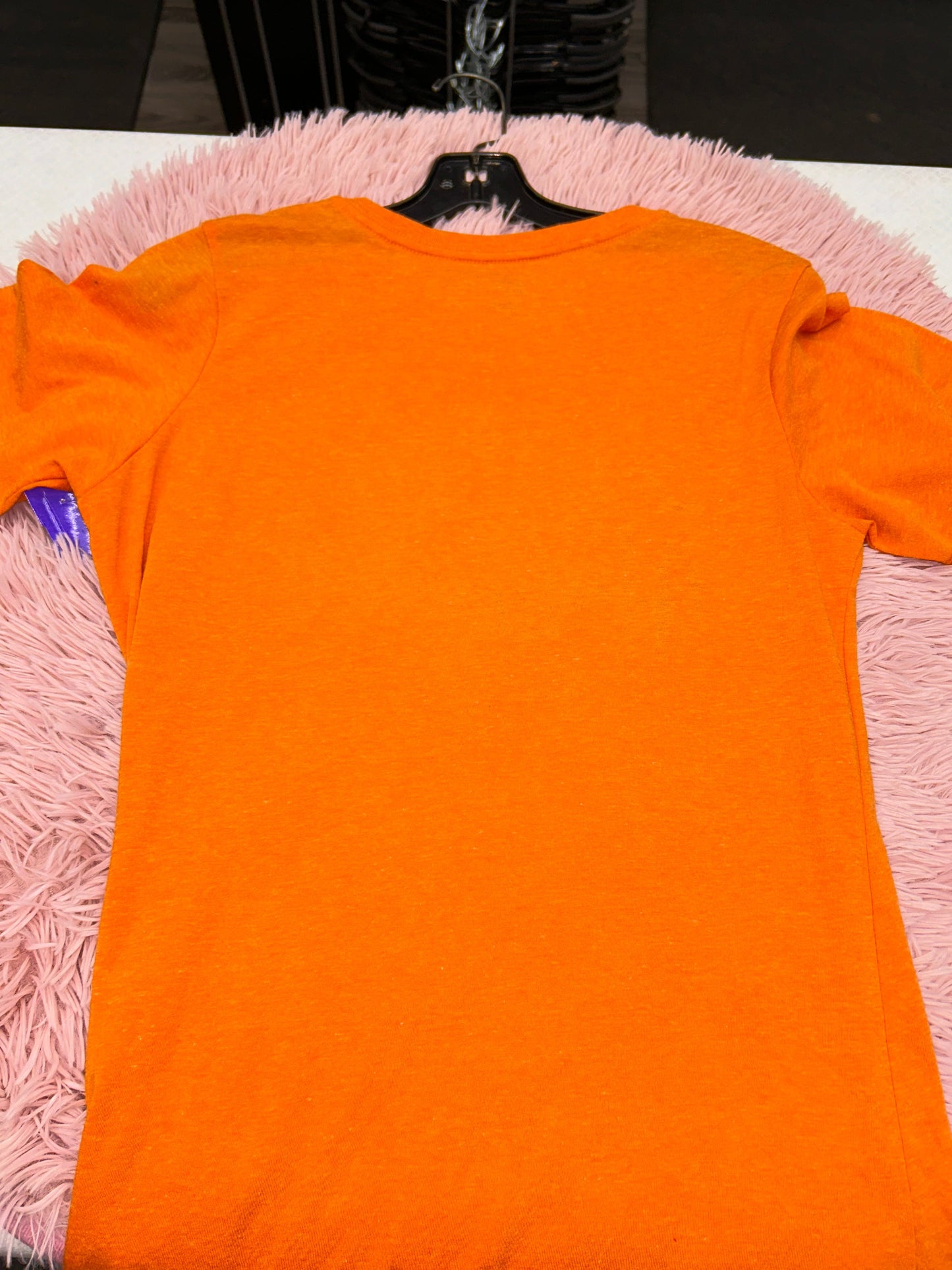 Orange Top Short Sleeve Basic Clothes Mentor, Size M