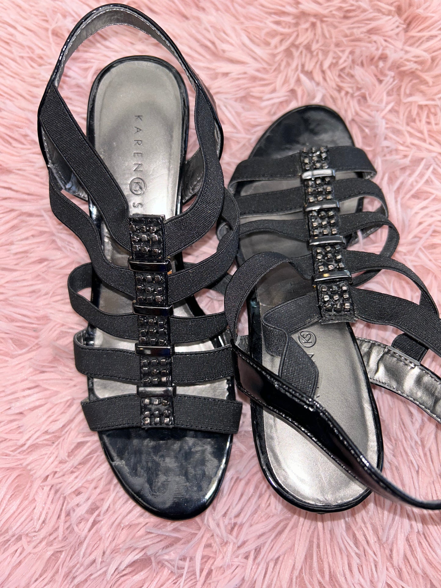 Black Shoes Heels Block Karen Scott, Size 7