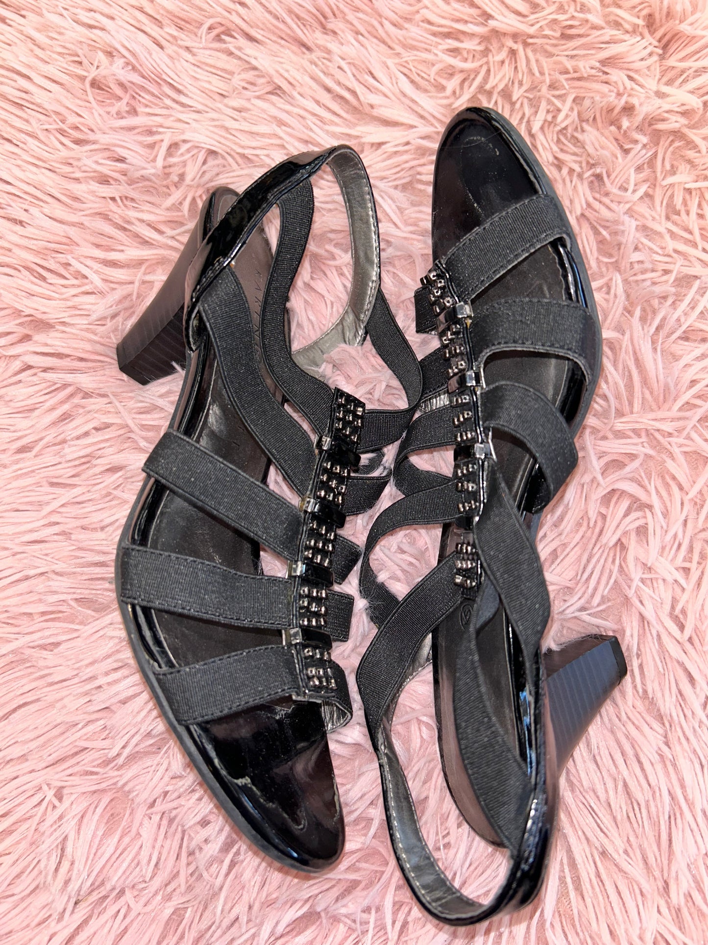 Black Shoes Heels Block Karen Scott, Size 7