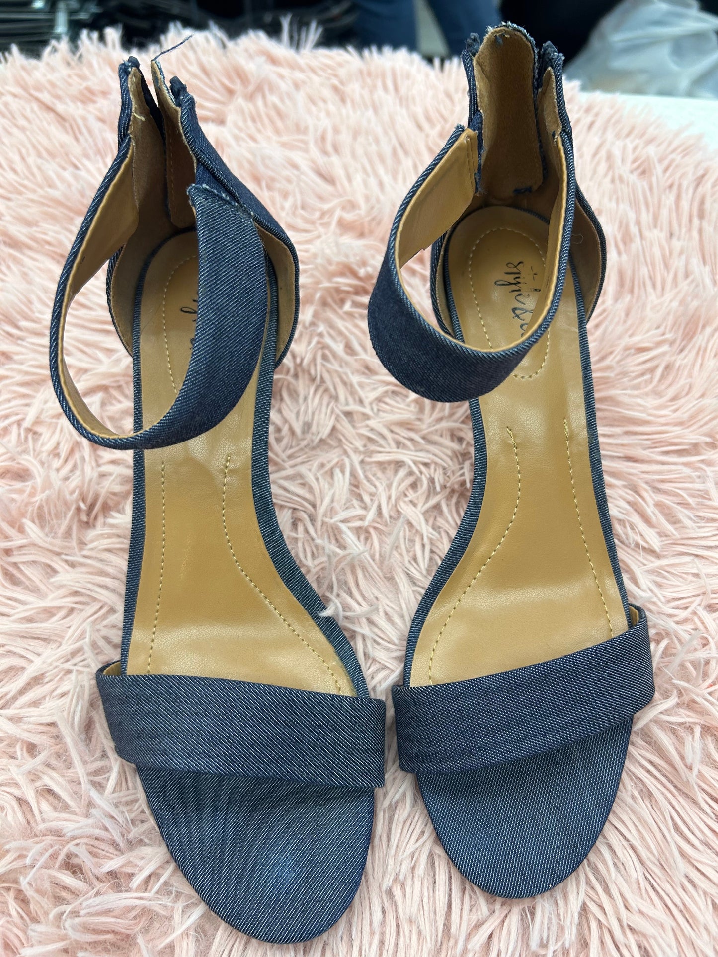 Shoes Heels Stiletto By Style And Company In Denim, Size: 8