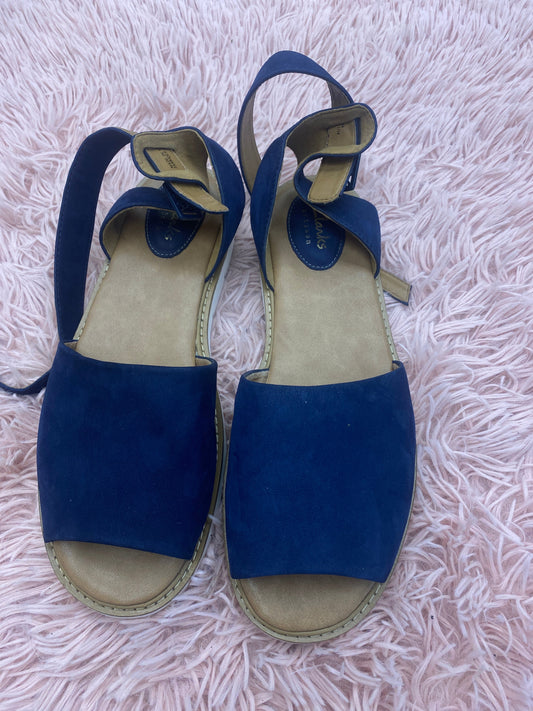 Sandals Flats By Clarks In Navy, Size: 9.5