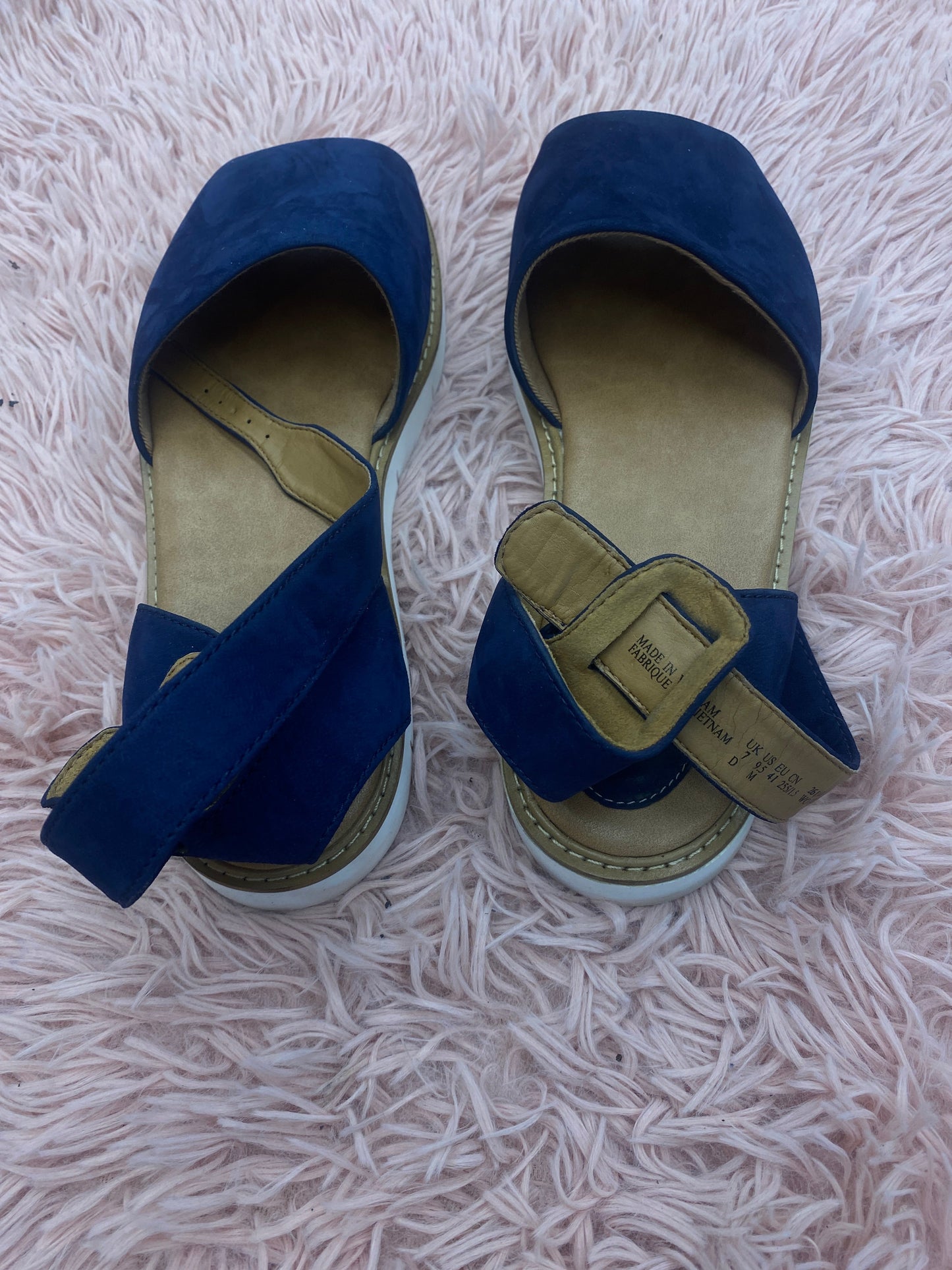 Sandals Flats By Clarks In Navy, Size: 9.5