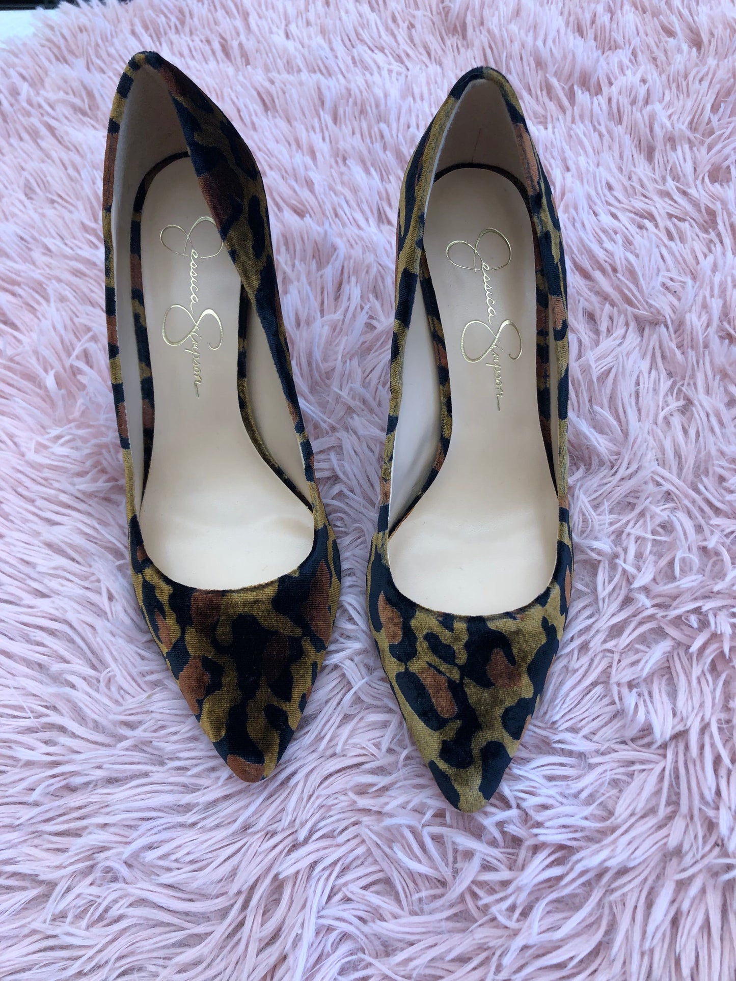 Animal Print Shoes Heels Stiletto Jessica Simpson, Size 6.5