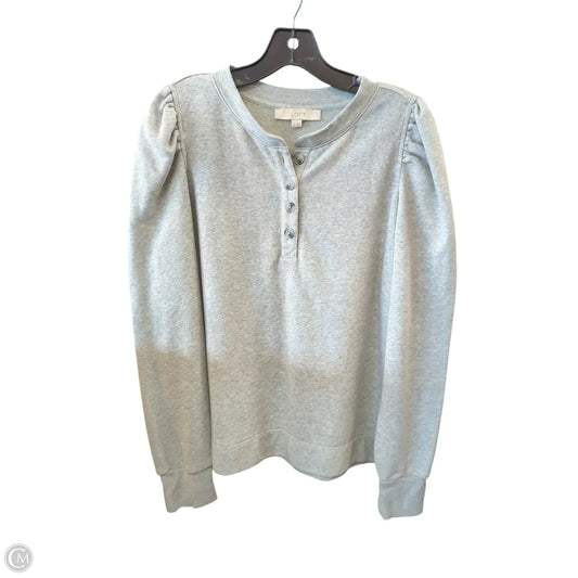 Top Long Sleeve By Loft In Grey, Size: M
