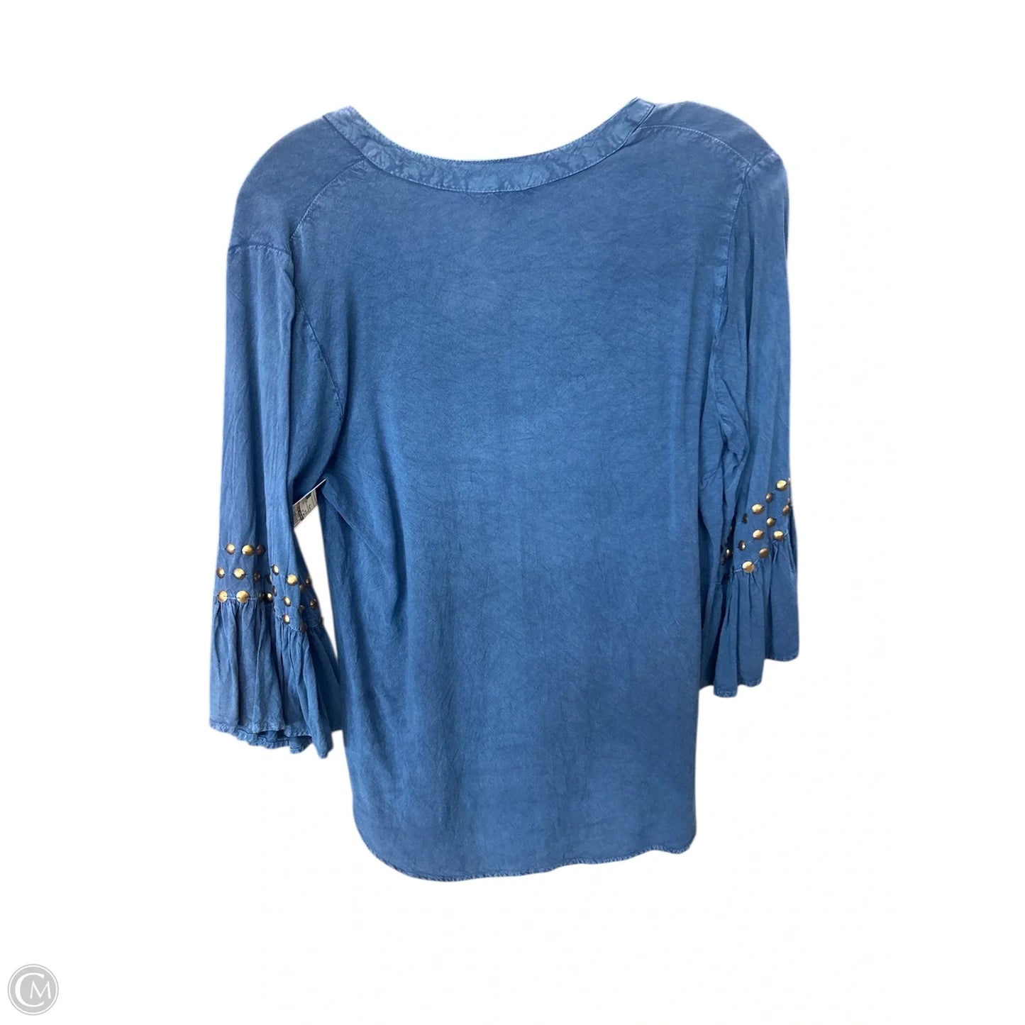 Top Long Sleeve By Unique Spectrum In Blue, Size: S