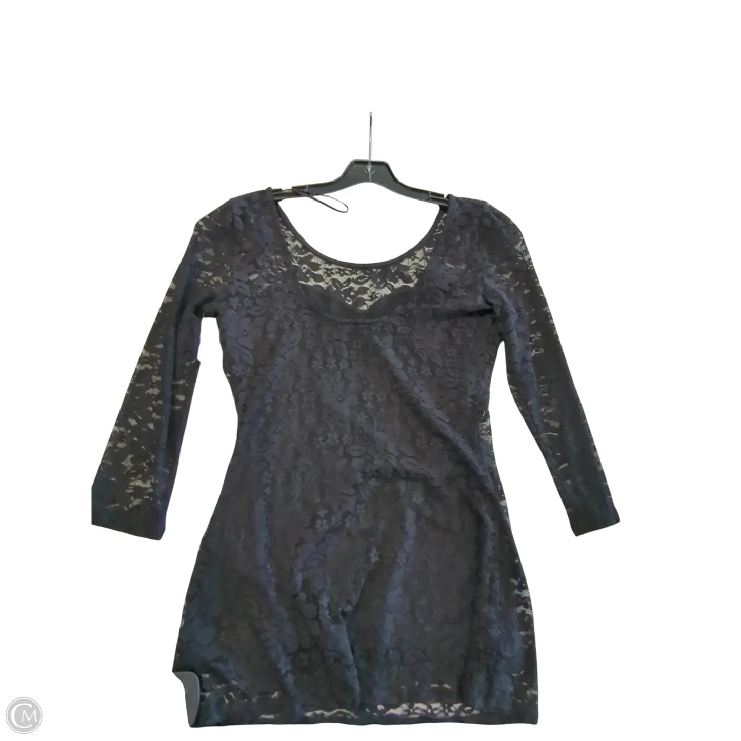 Top Long Sleeve By Guess In Black, Size: S