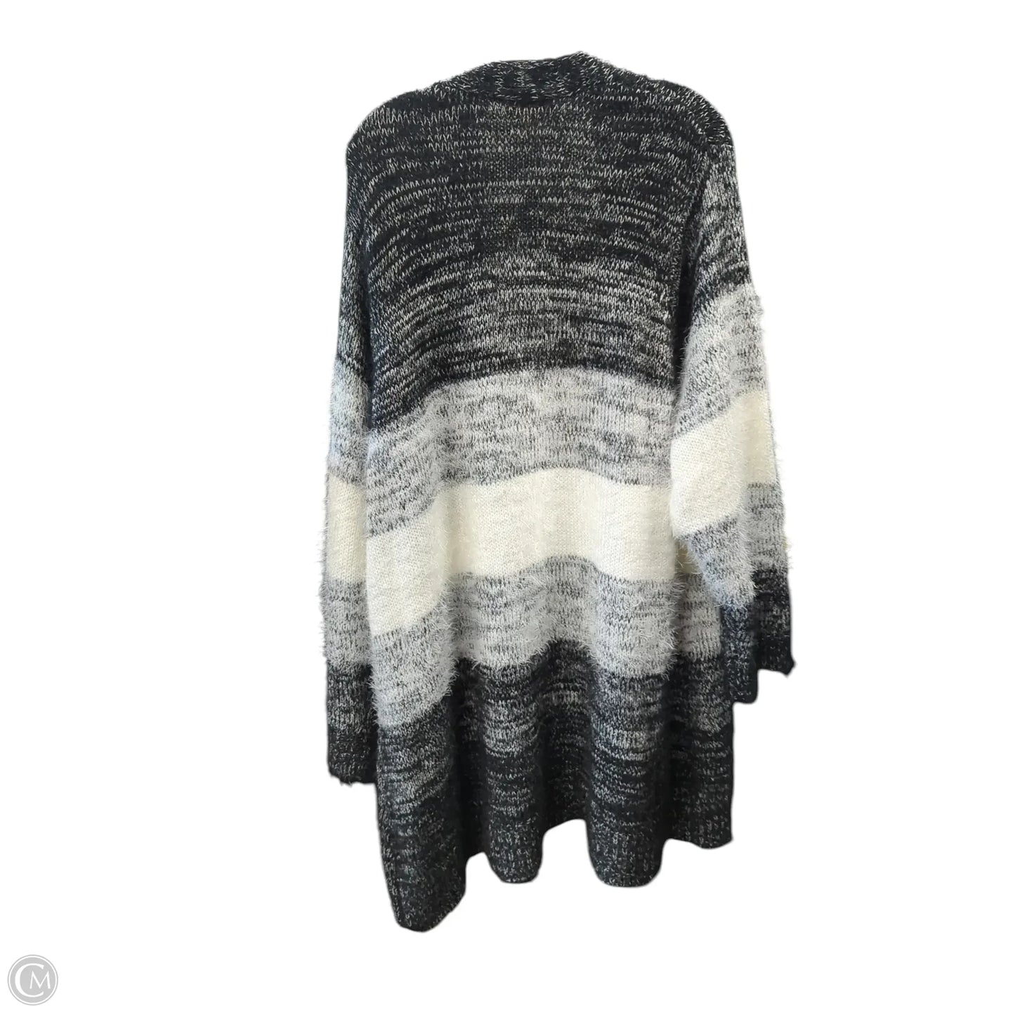 Cardigan By Evri In Black & White, Size: 3x
