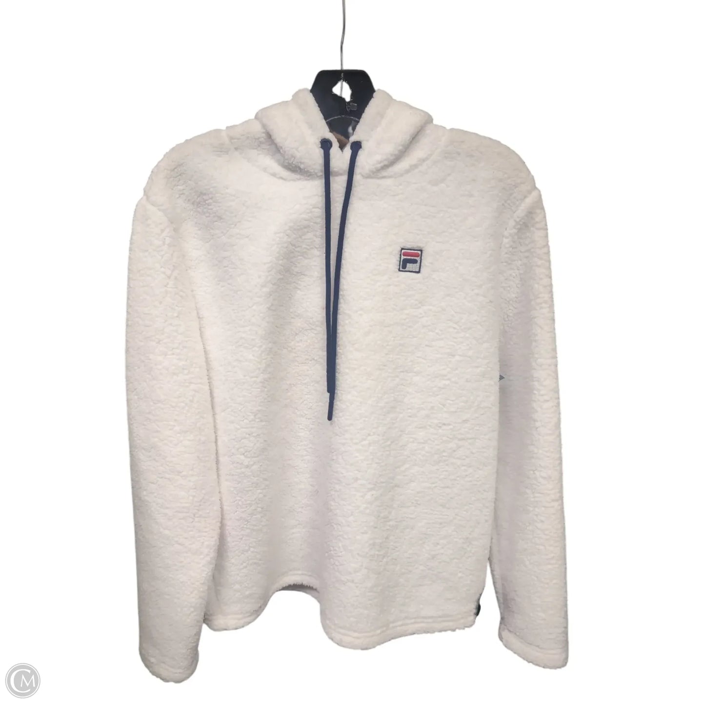 Sweatshirt Hoodie By Fila In White, Size: S