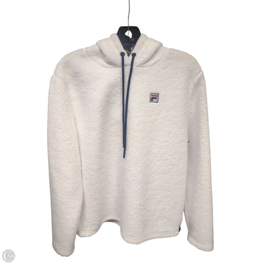 Sweatshirt Hoodie By Fila In White, Size: S