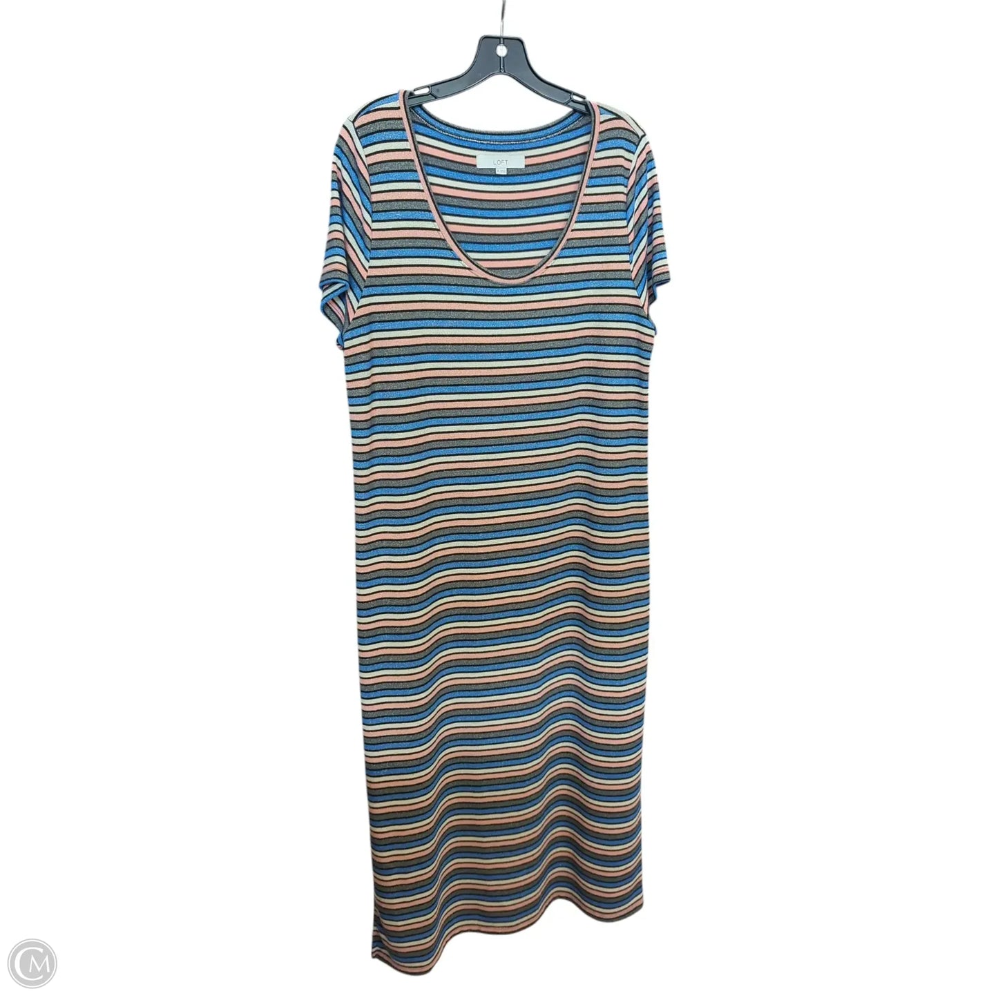 Dress Casual Maxi By Loft In Striped Pattern, Size: Xl